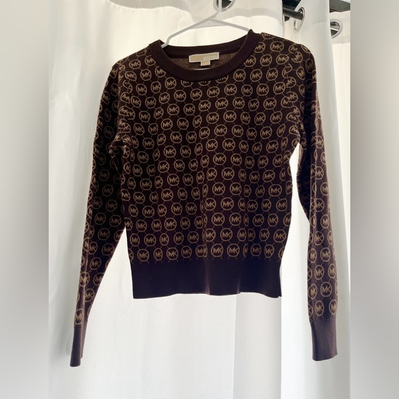Michael Kors Sweaters - MICHAEL KORS chocolate and tan sweater, size Small. New, never been worn.